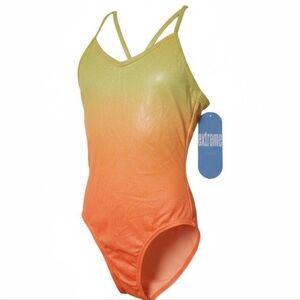 Vintage One Piece Swimsuit Ombre Sparkle Women's Juniors Size 5